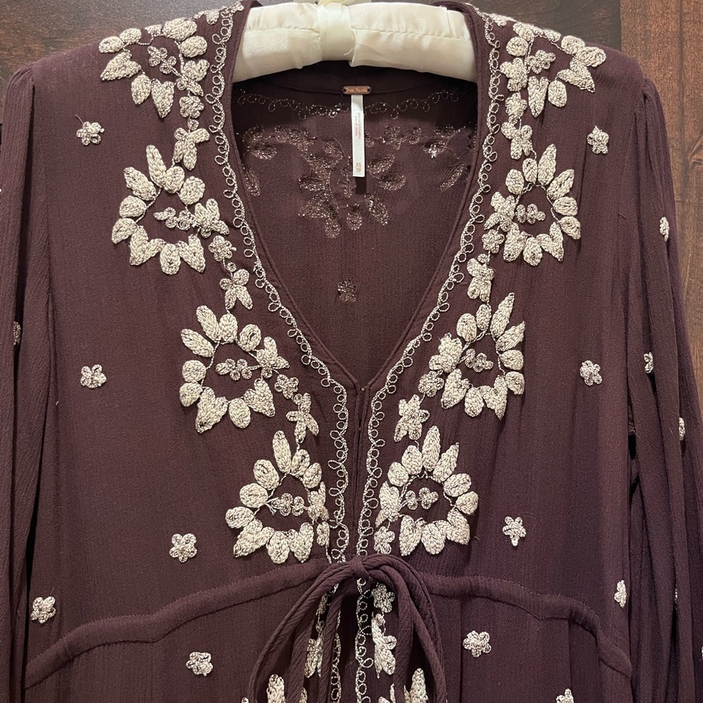 Free People Embroidered Fable Midi Dress - Picture 2 of 4